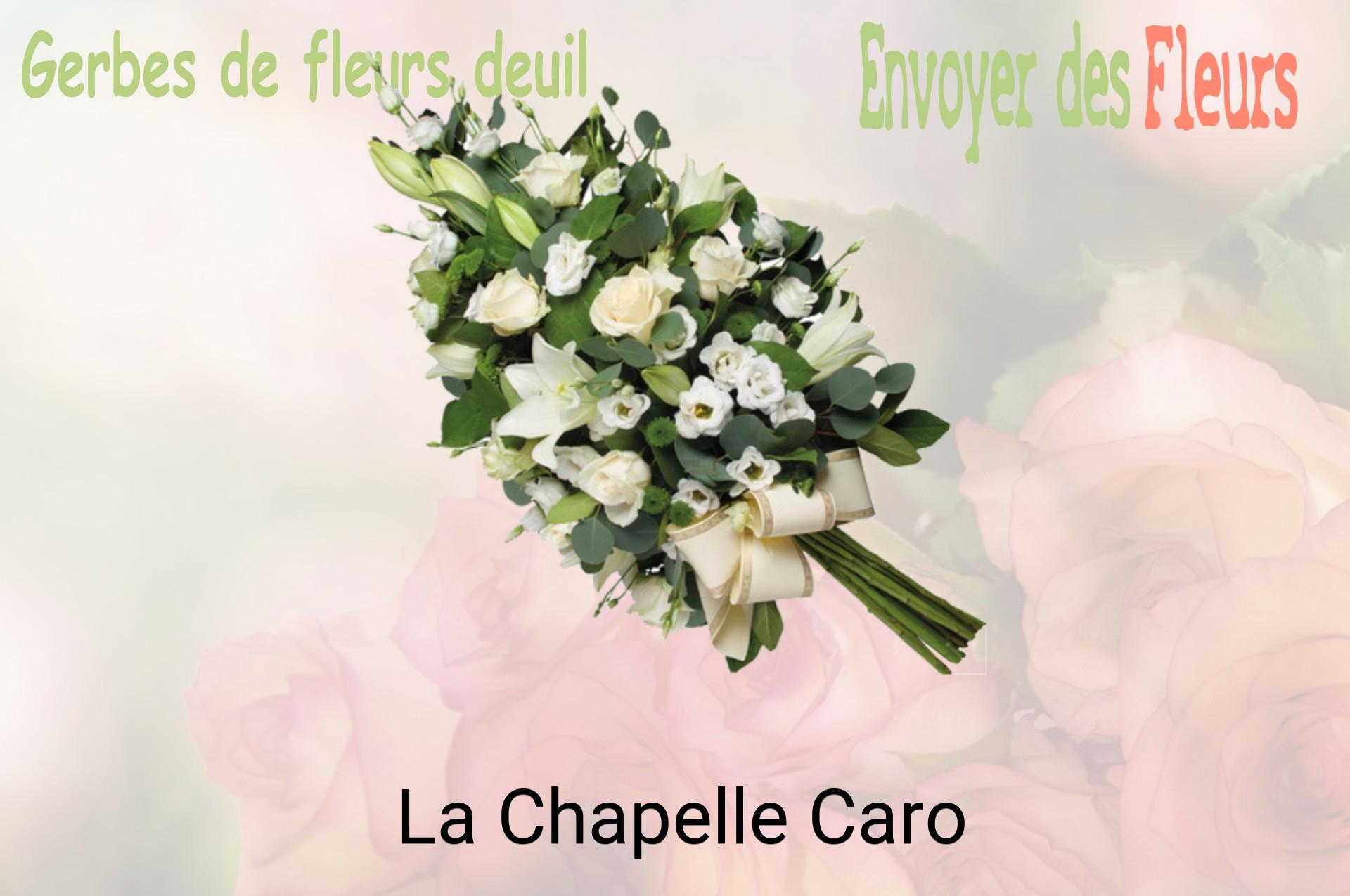 Gerbe de fleurs de deuil livrée à La Chapelle-Caro